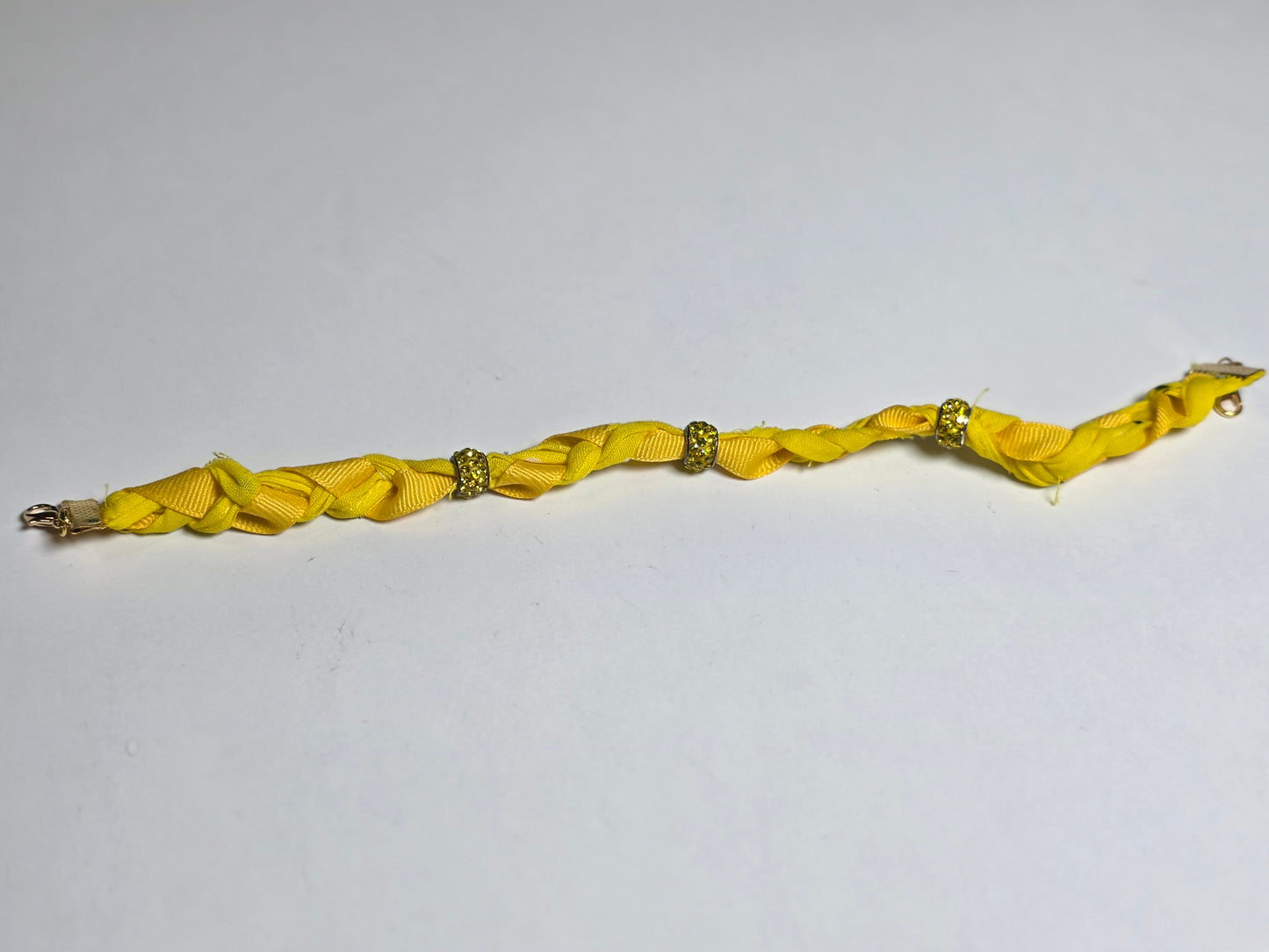 Golden Glow Hat Chain – Yellow Braided Western Hat Accessory