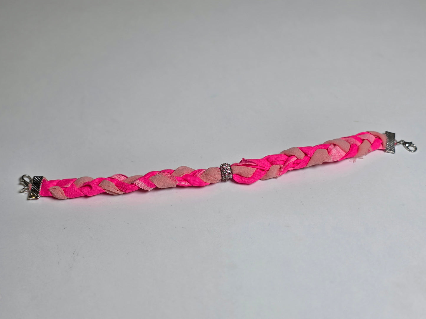 Neon Blush Hat Chain – Braided Pink Western Hat Accessory