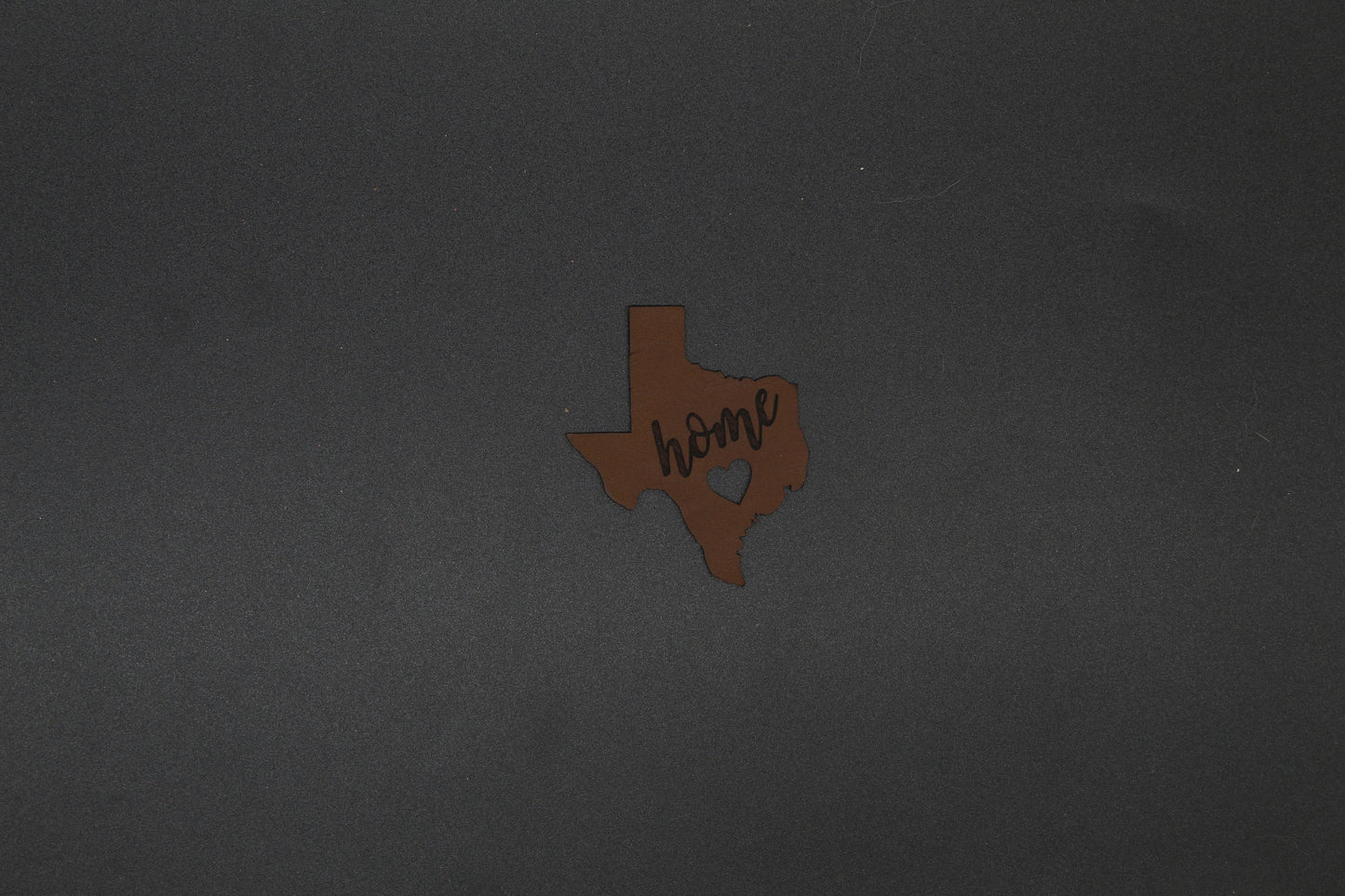 Texas Home Leather Patch | Rustic Texas State Faux Leather Appliqué for Hats, Jackets & Bags