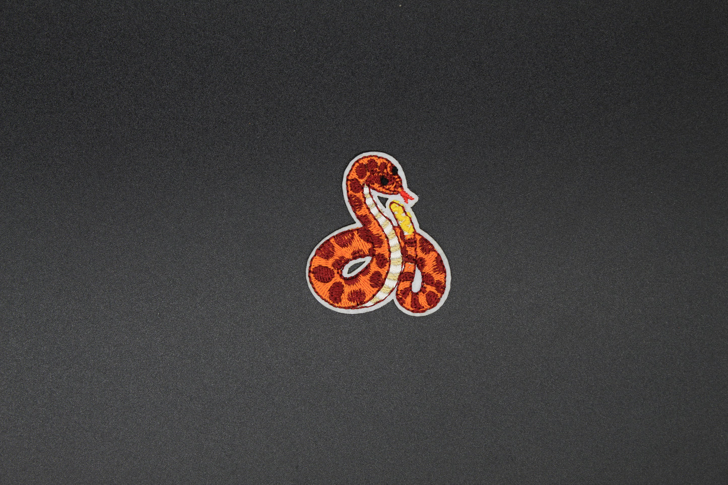 Coiled Rattlesnake Western Iron-On Patch