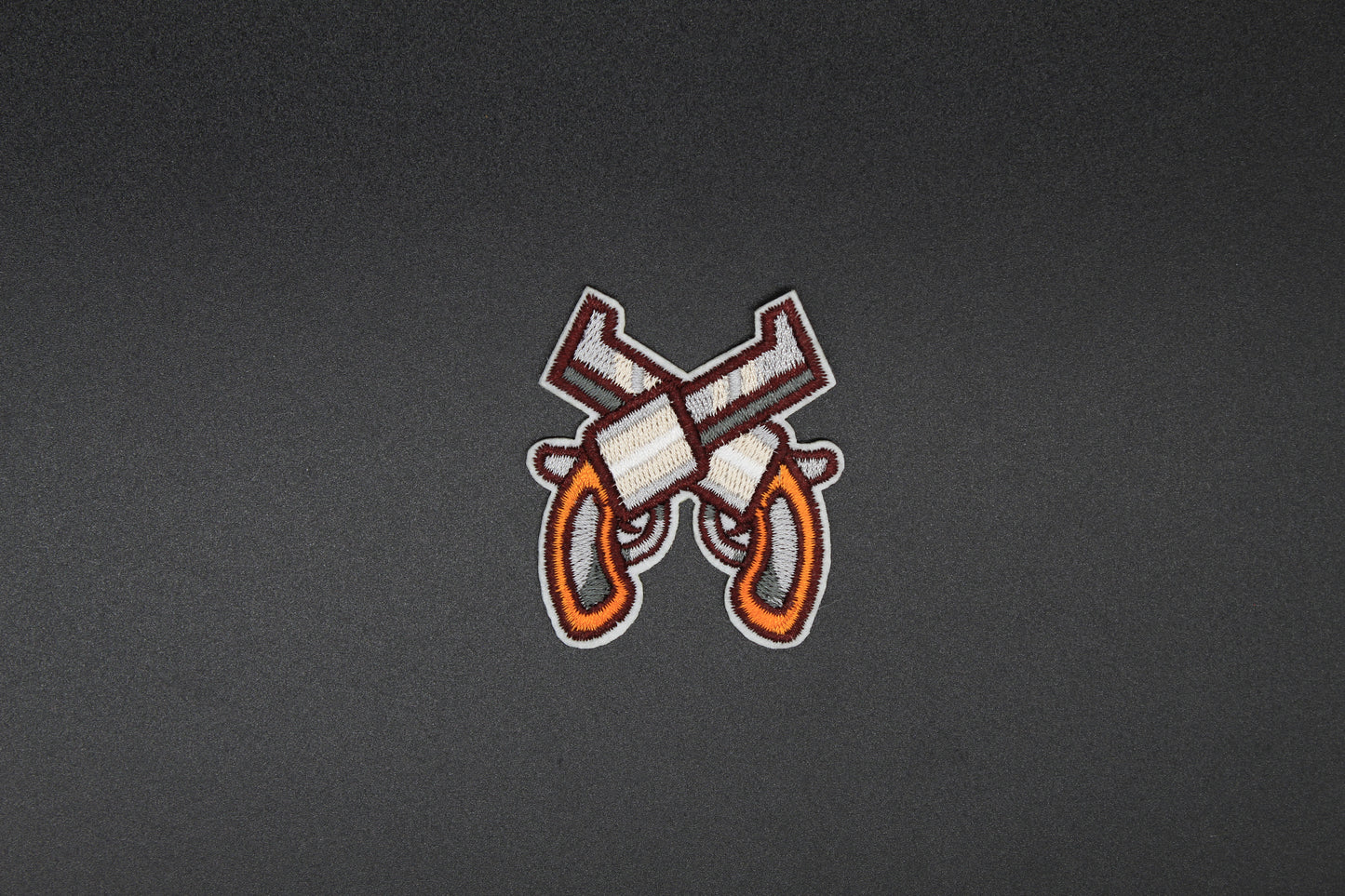 Crossed Revolvers Western Iron-On Patch