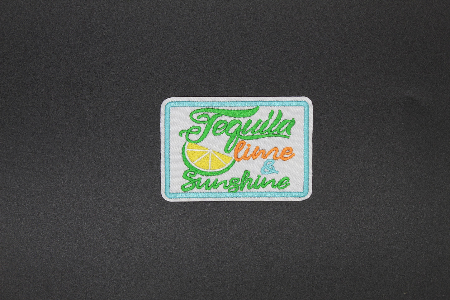 Tequila Lime & Sunshine Embroidered Patch – Summer Cocktail Iron-On Appliqué