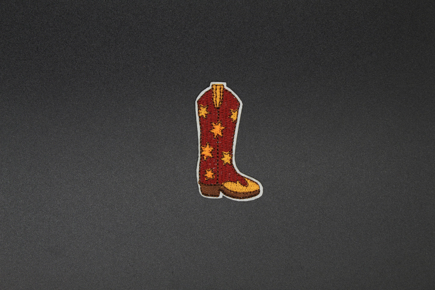 Star-Spangled Western Cowboy Boot Iron-On Patch