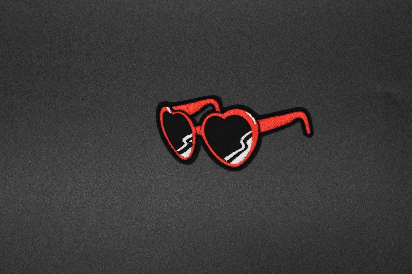 Heart-Shaped Sunglasses Embroidered Iron-On Patch