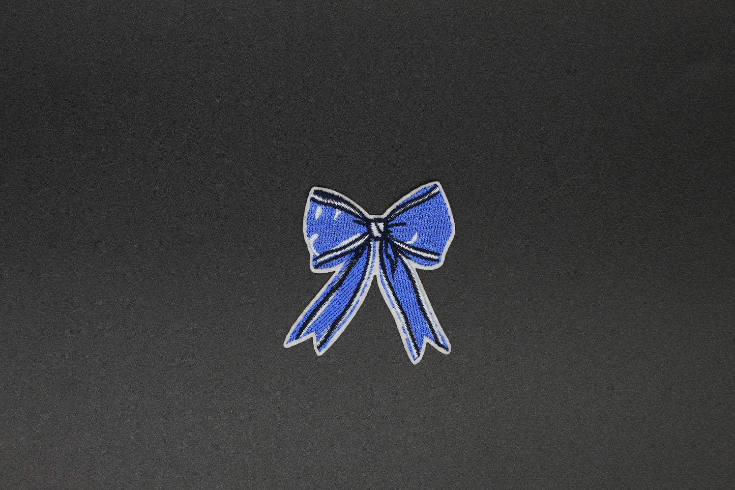 Blue Bow Iron-On Patch