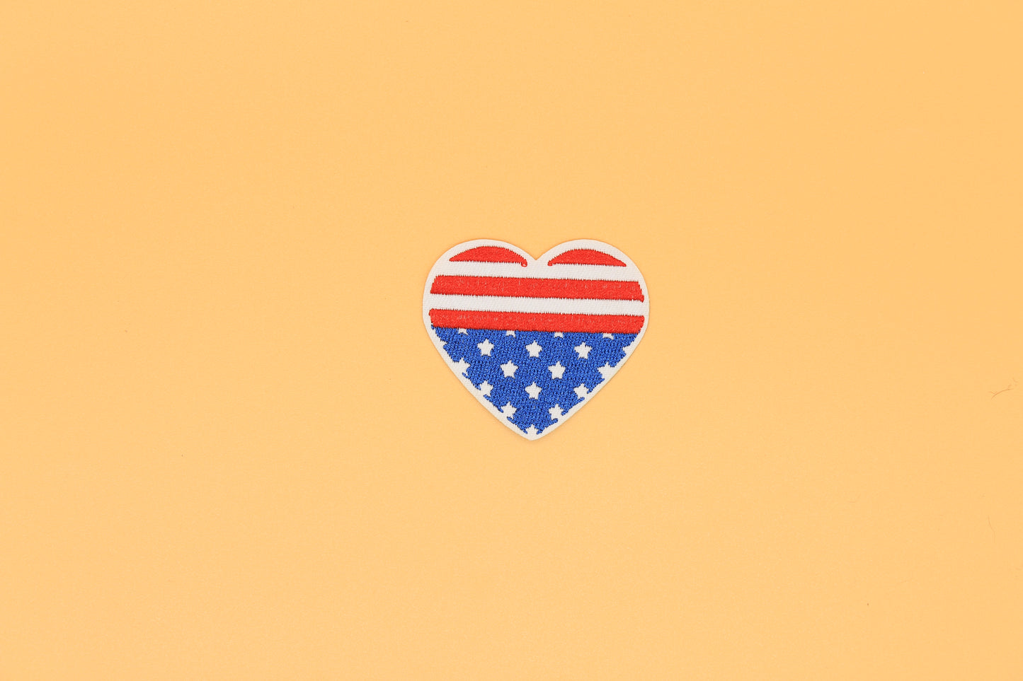 Flag Heart Iron-On Patch
