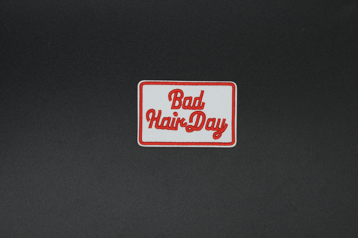 “Bad Hair Day” Retro Embroidered Iron-On Patch
