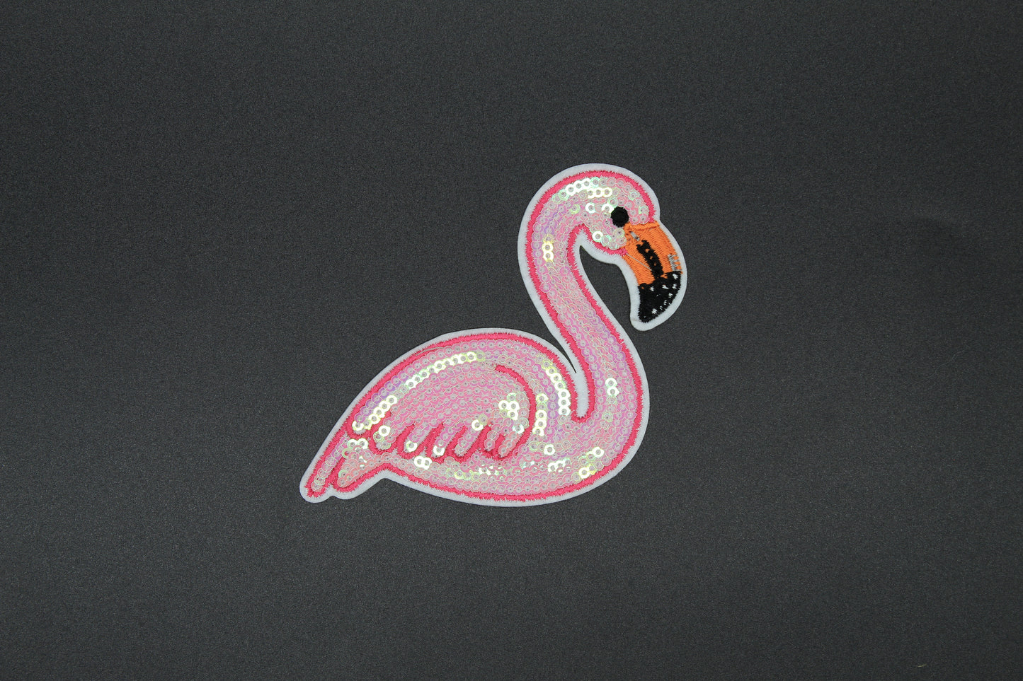 Pink Flamingo Sequin Patch – Tropical Bird Iron-On Appliqué for Summer & Beach Style