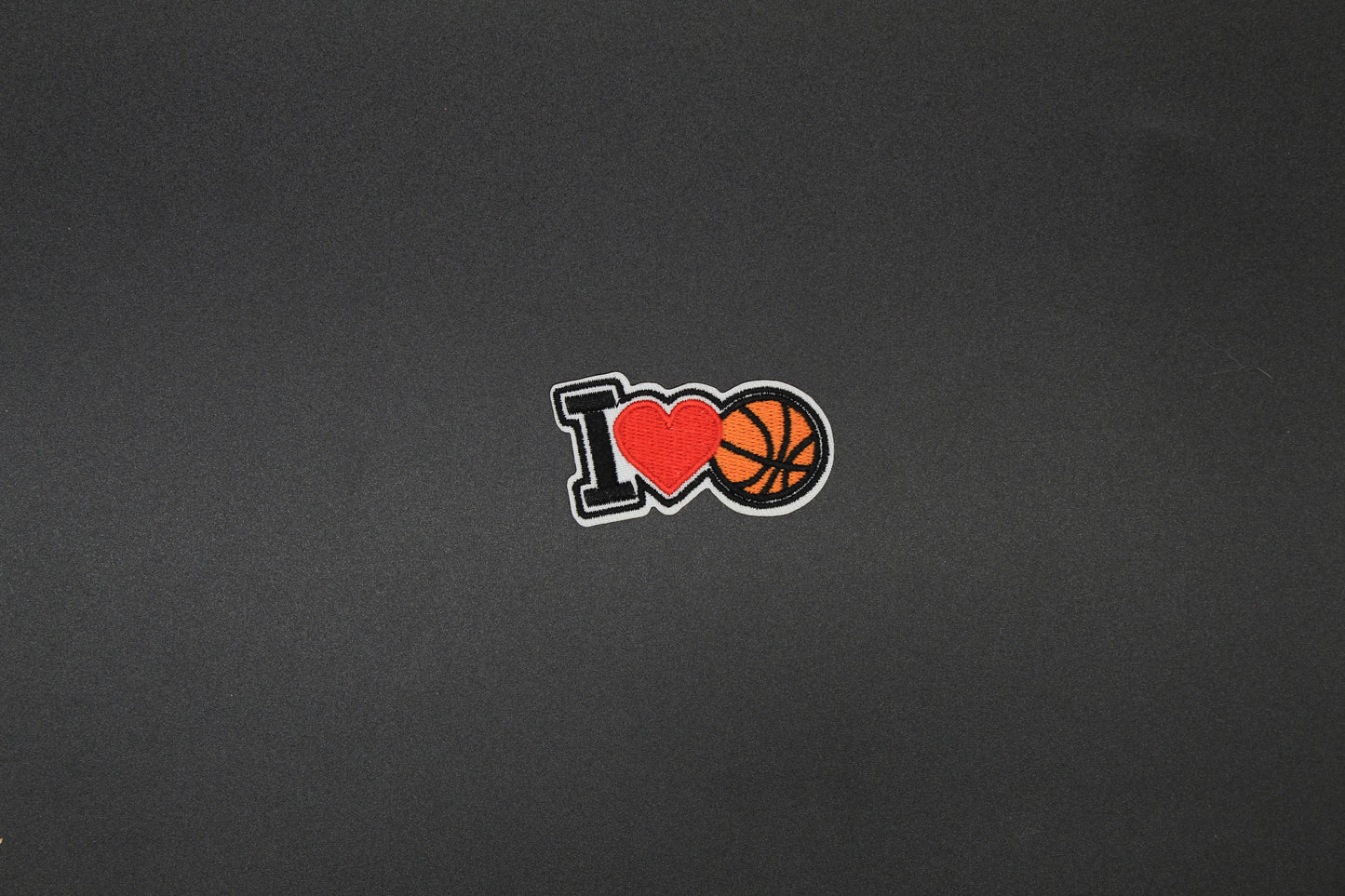 I Love Basketball Embroidered Iron-On Patch | Basketball Fan Sports Patch