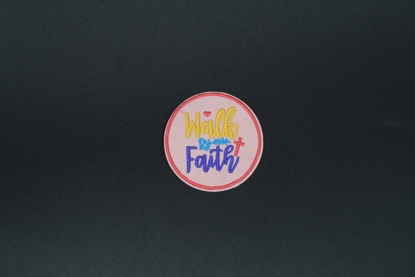 “Walk By Faith” Christian Embroidered Iron-On-Patch