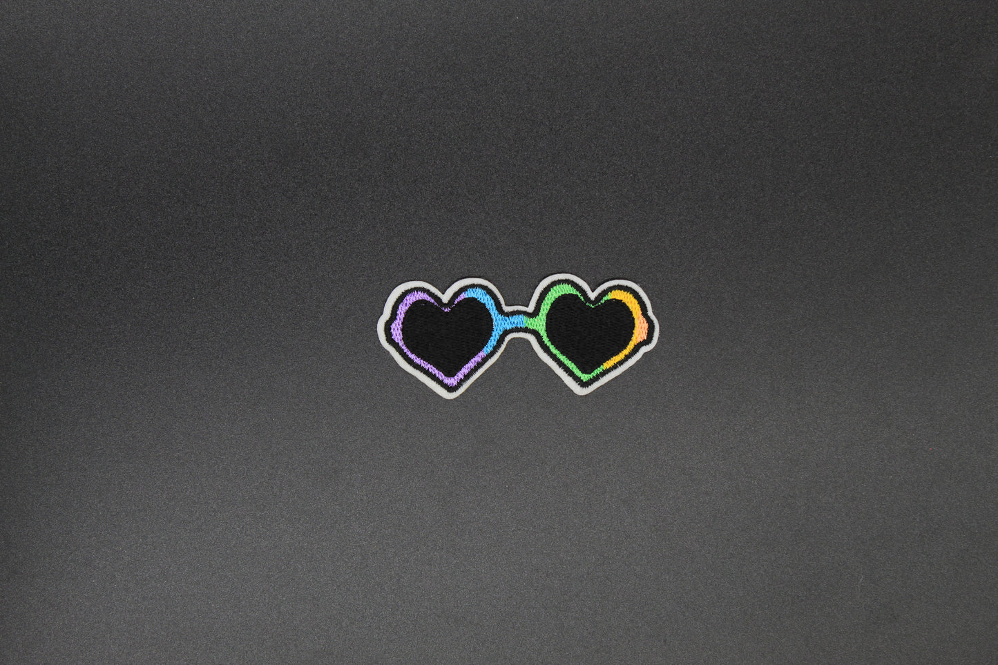 Rainbow Heart Sunglasses Iron-On Patch