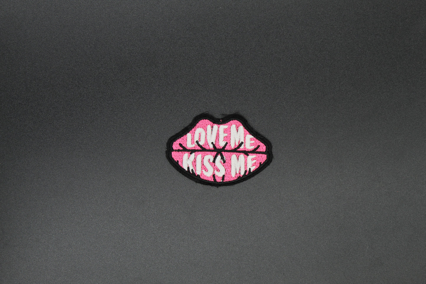 “Love Me Kiss Me” Lips Iron-On Patch