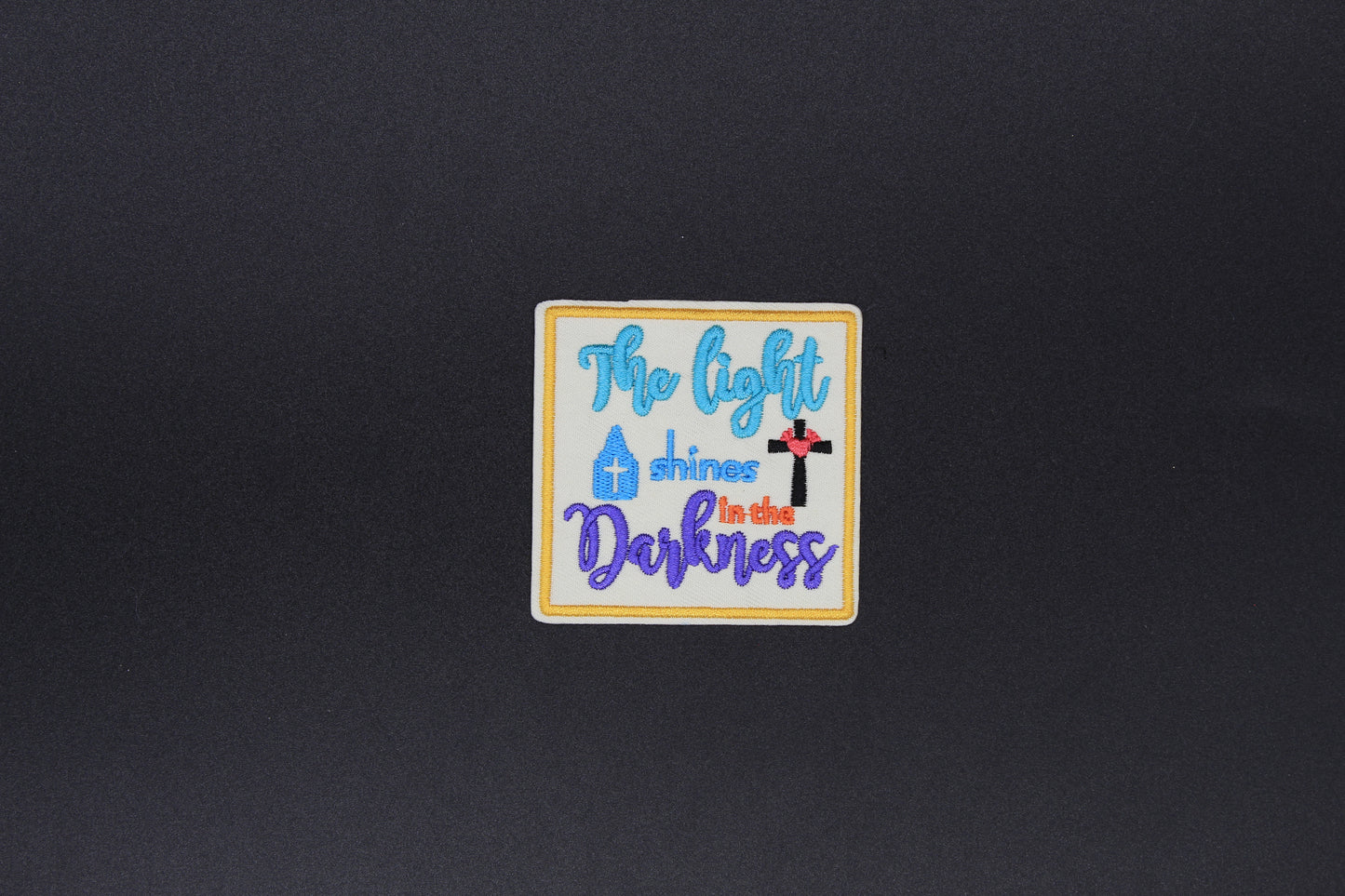 “The Light Shines in the Darkness” Faith Embroidered Iron-On-Patch