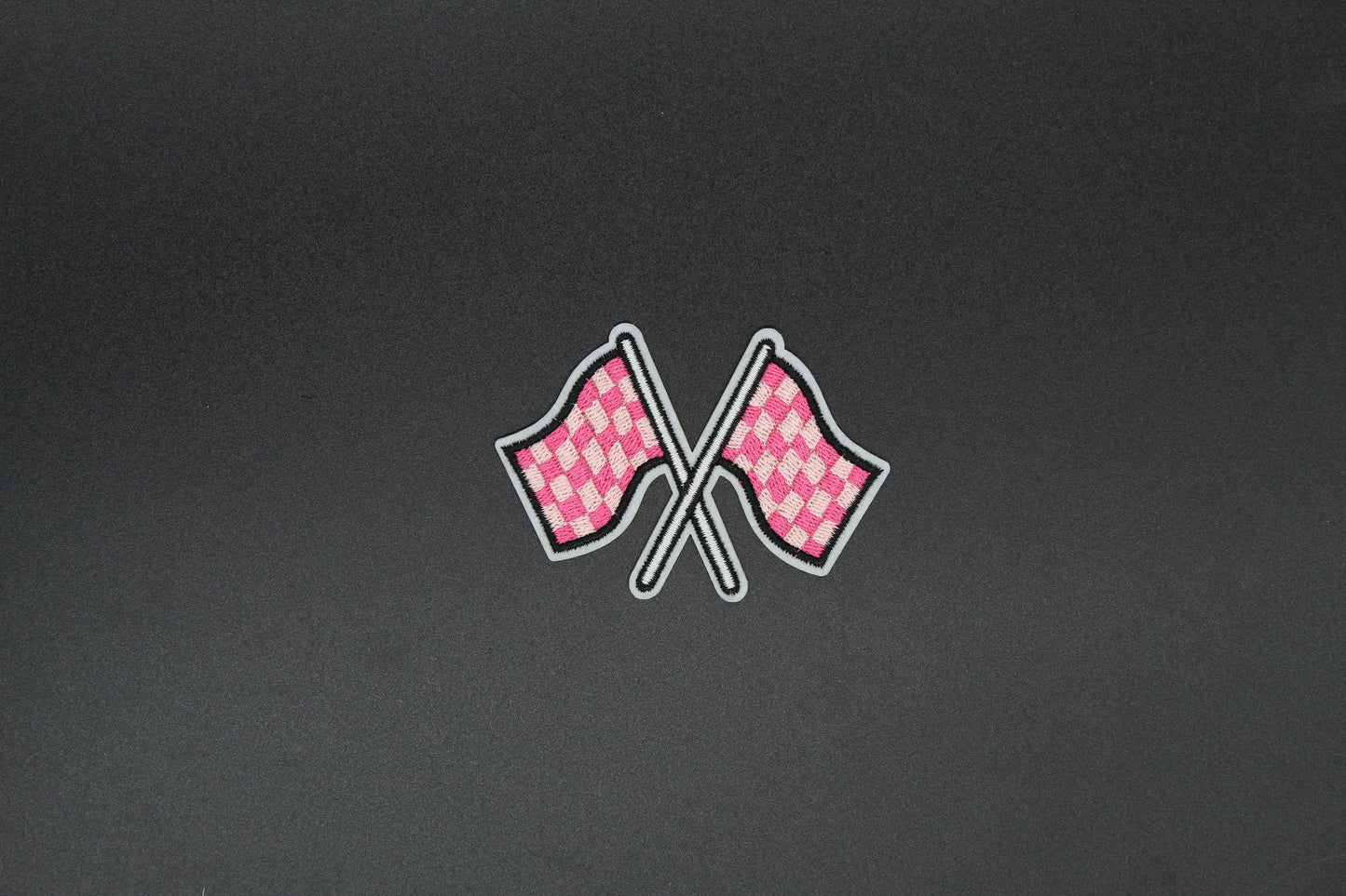 Pink Checkered Race Flag Patch