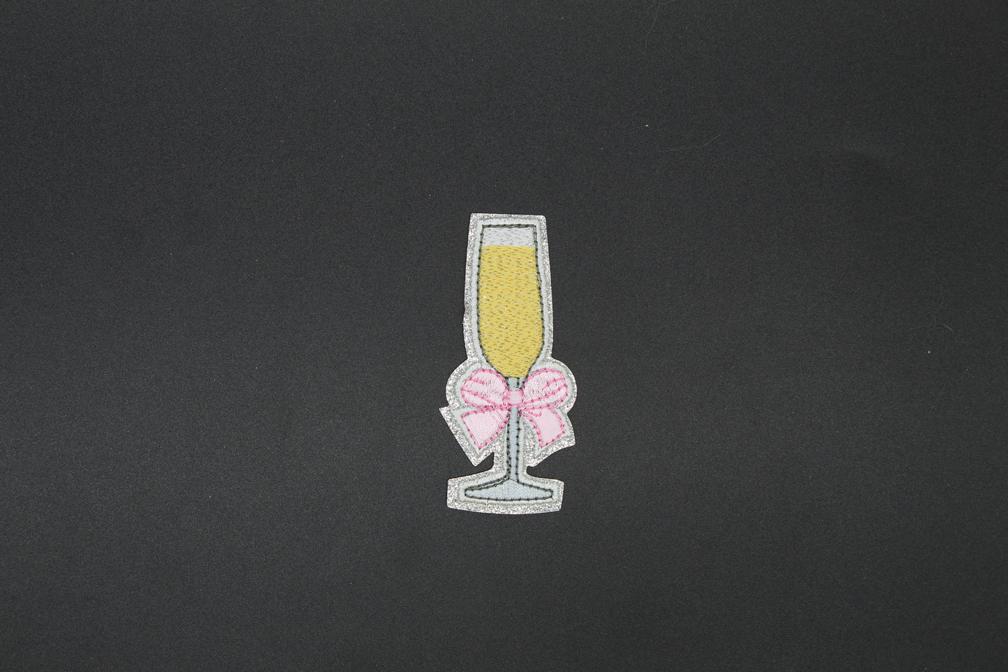 Coquette Champagne Glass Iron-On Patch