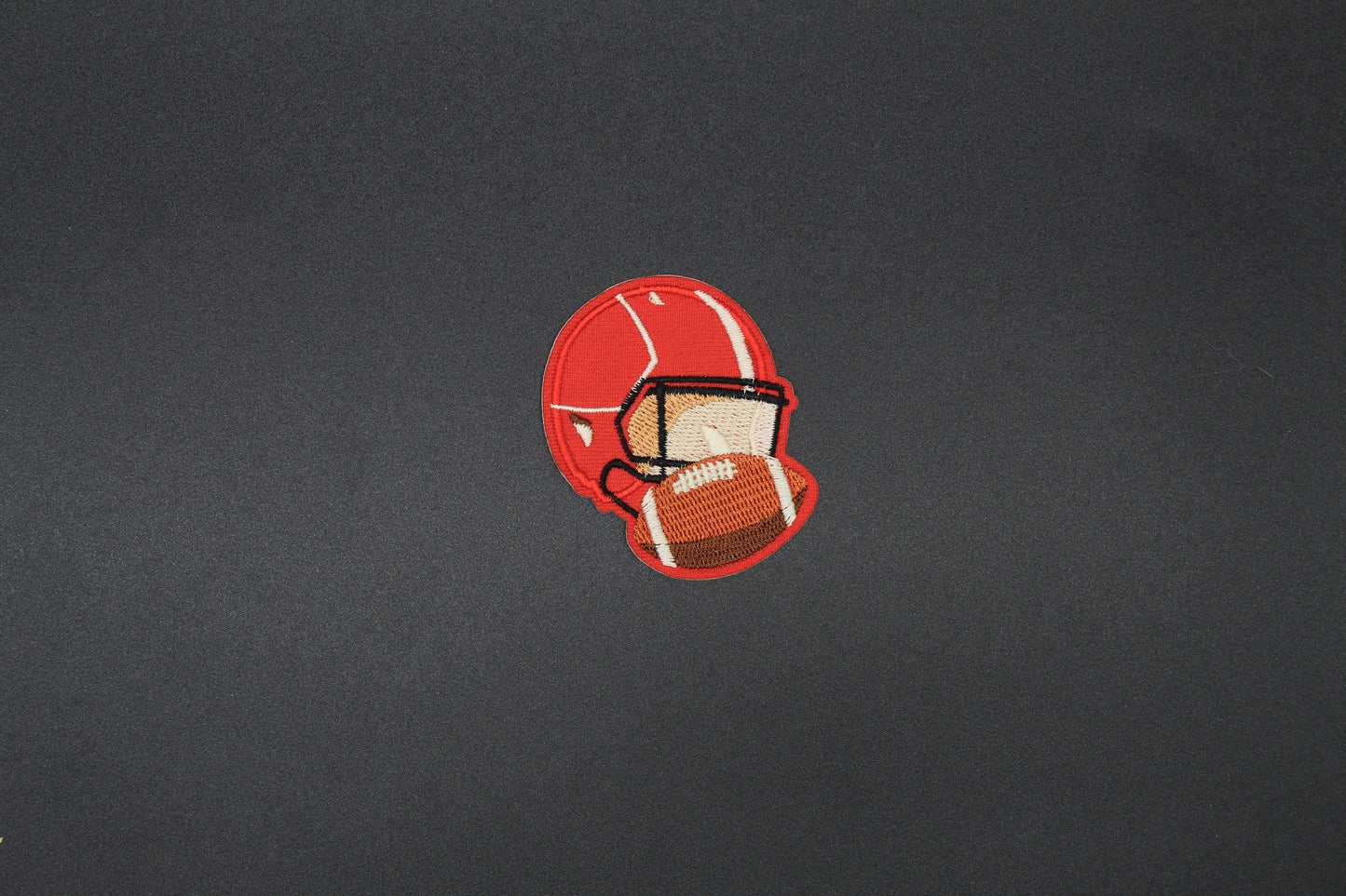 Football Helmet Embroidered Patch | Sports Iron-On Patch for Jackets, Bags & Team Apparel