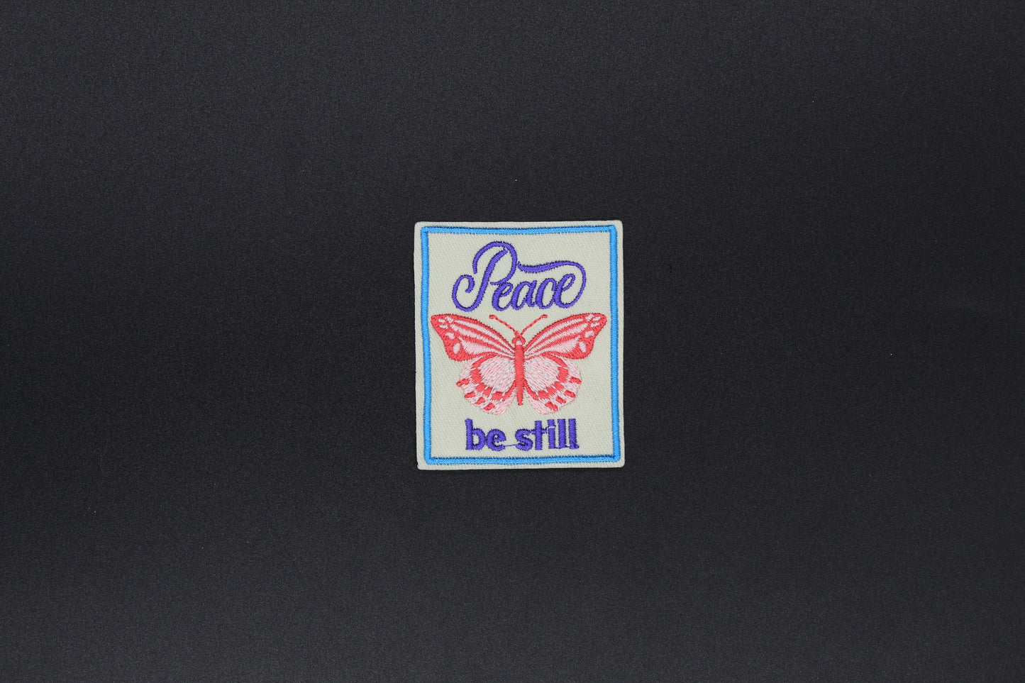 “Peace Be Still” Butterfly Embroidered Iron-On-Patch