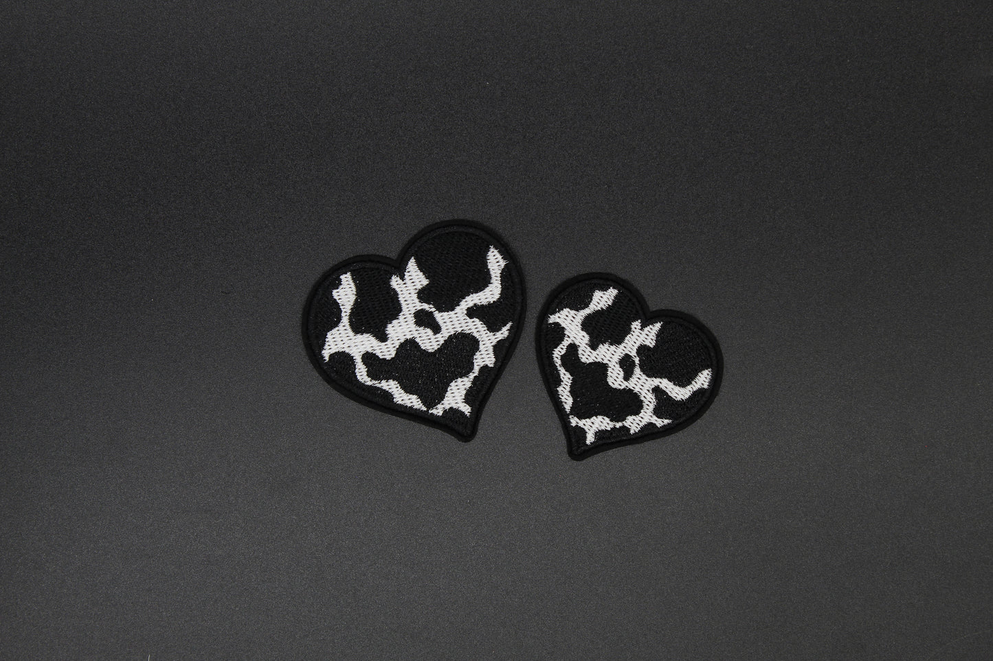 Cow Print Heart Patch