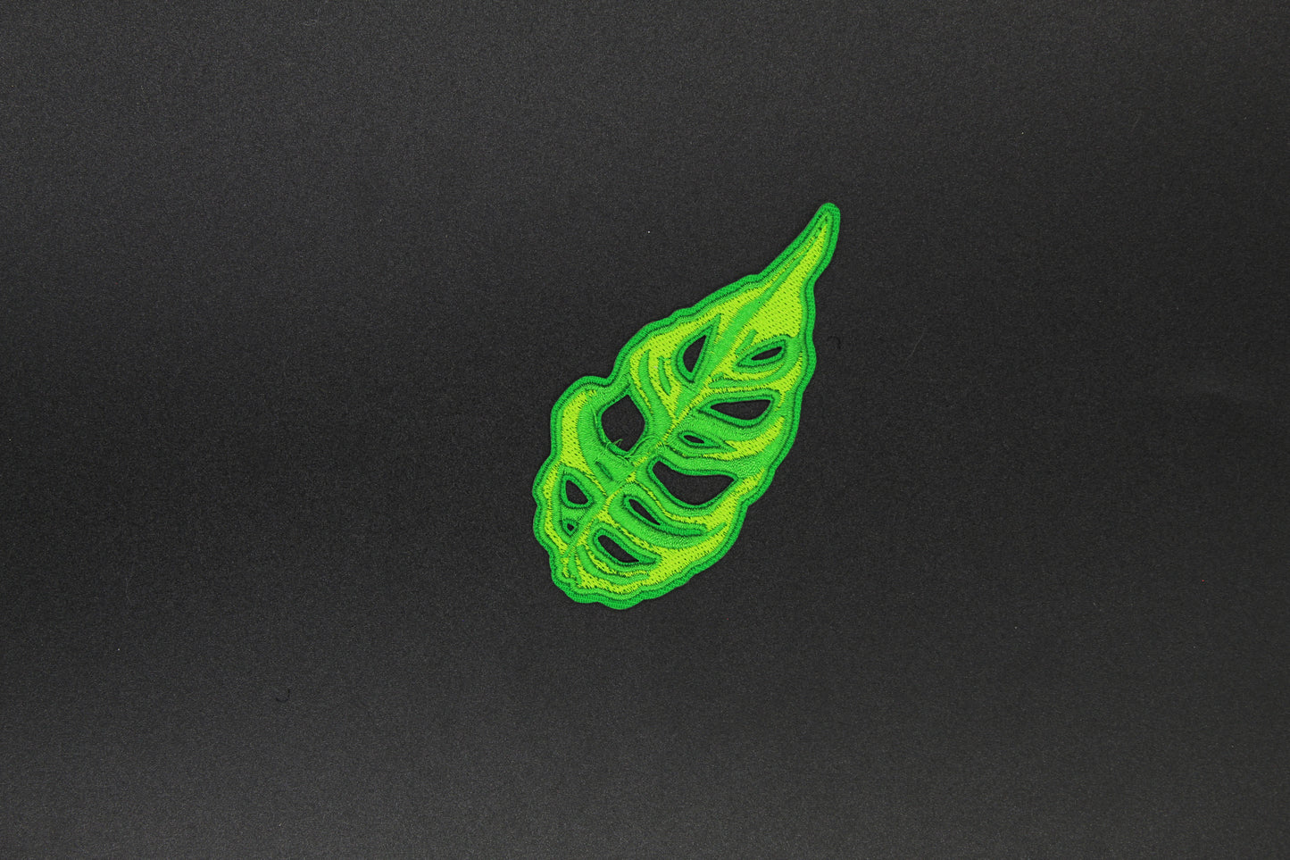 Neon Monstera Leaf Iron-On Patch