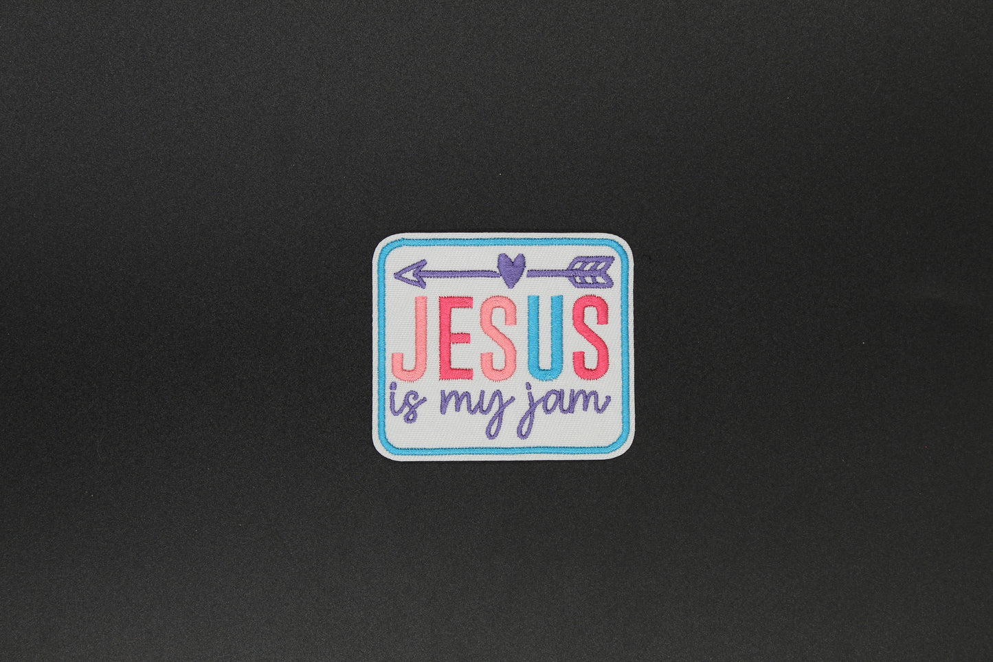 “Jesus Is My Jam” Embroidered Iron-On-Patch