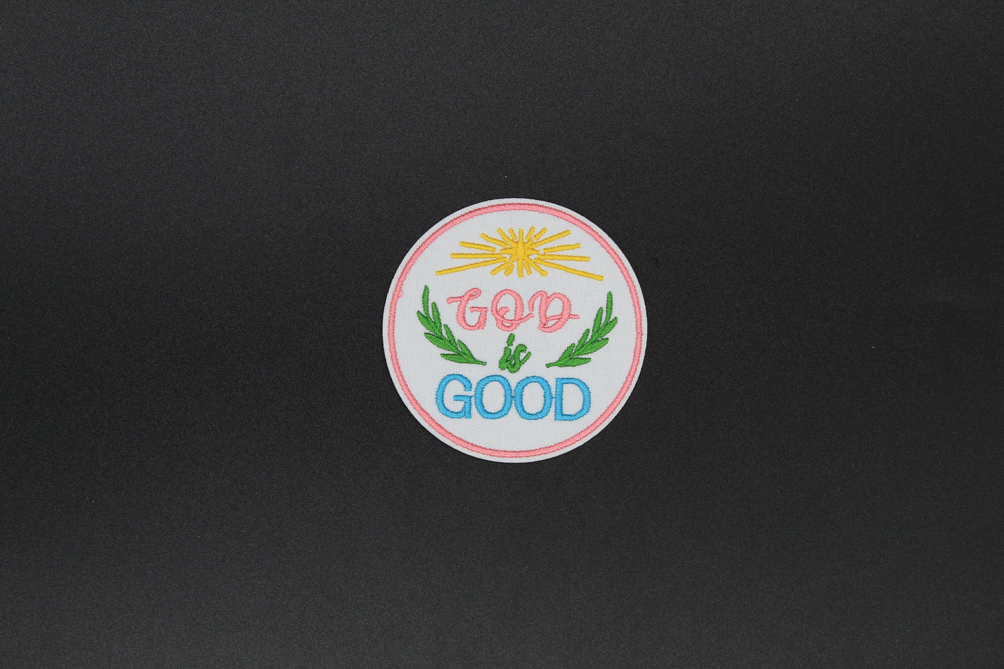 “God Is Good” Embroidered Iron-On Patch