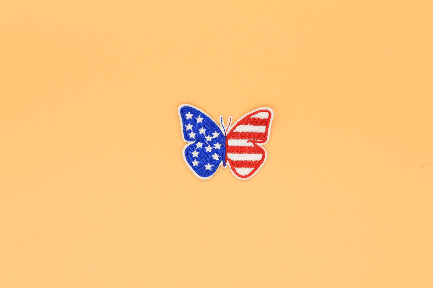 Patriotic Butterfly Iron-On Patch
