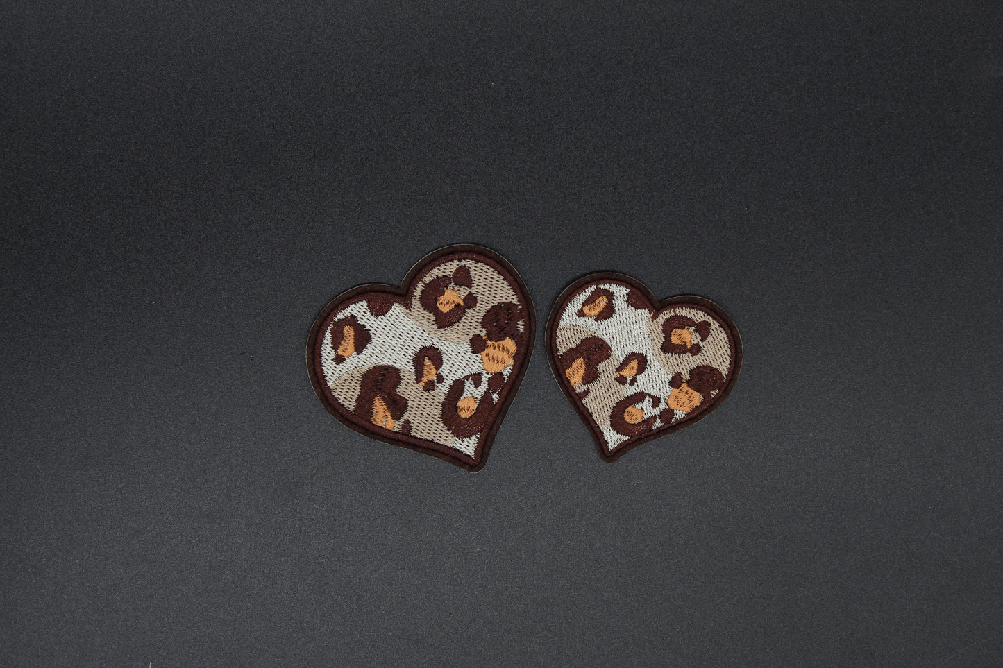 Leopard Print Heart Patch