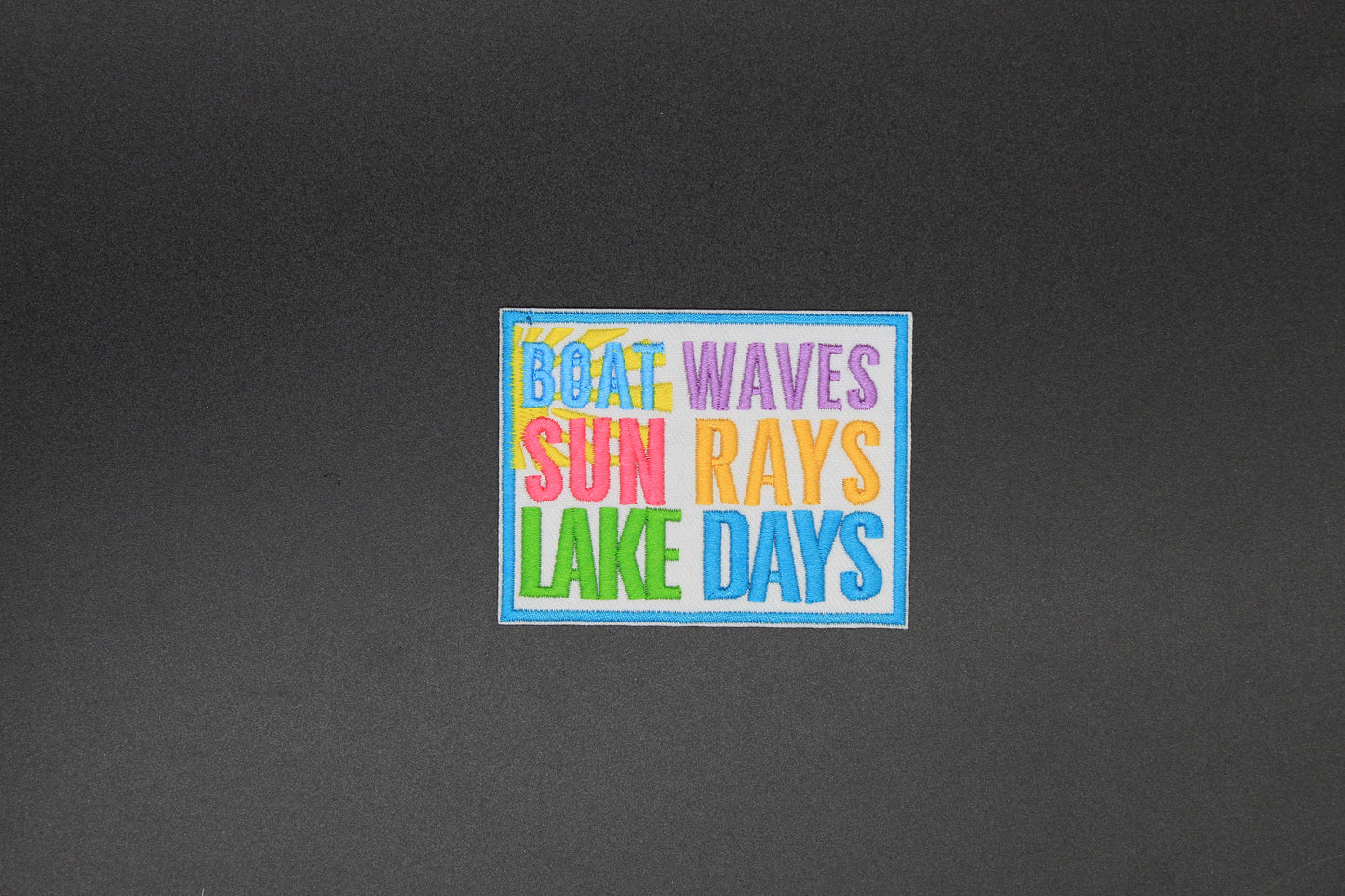 Boat Waves Sun Rays Lake Days Iron-On Patch