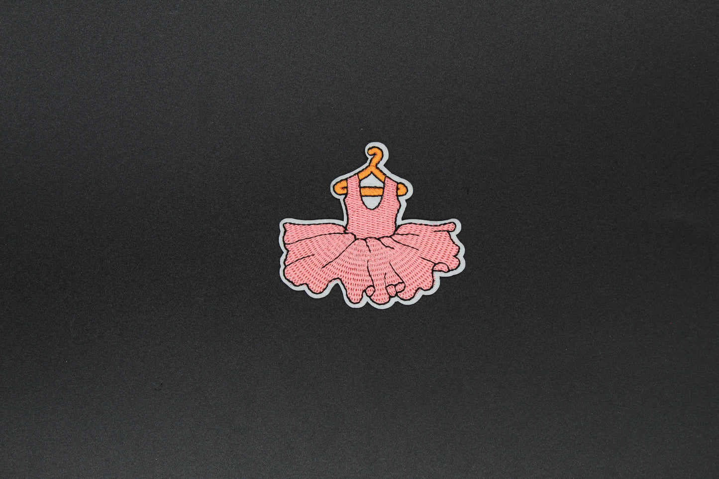 Pink Ballet Dress on Hanger Iron-On Patch