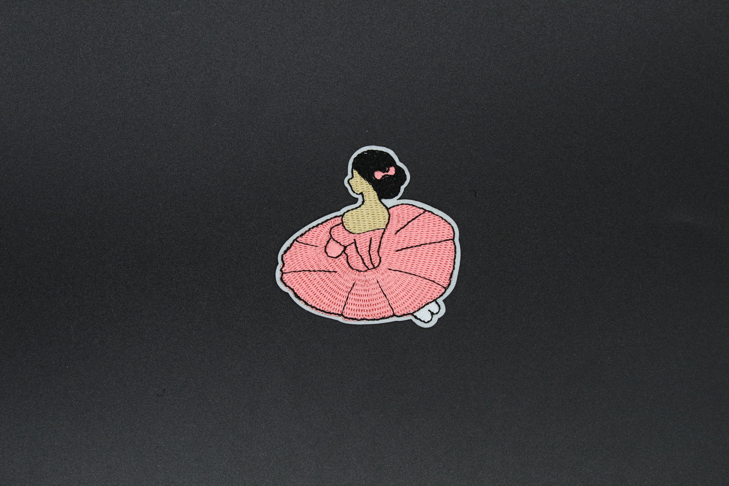 Elegant Pink Tutu Ballerina Iron-On Patch
