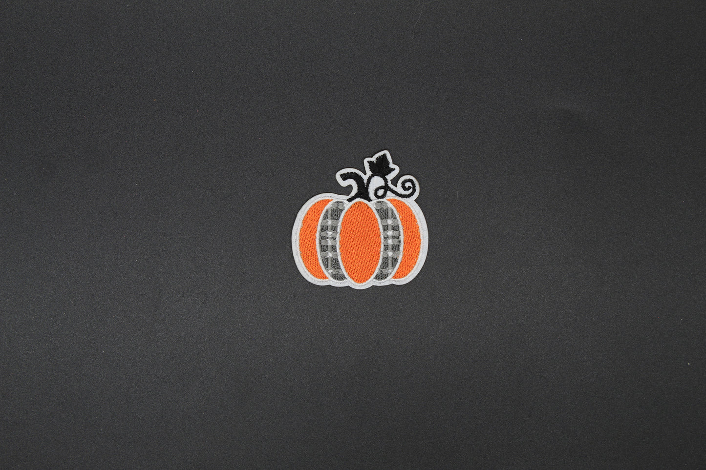 Buffalo Plaid Pumpkin Iron-On Embroidered Patch