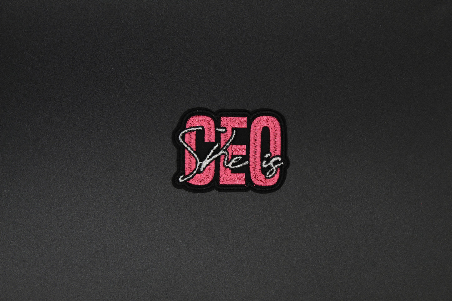 She is CEO Iron-On-Patch