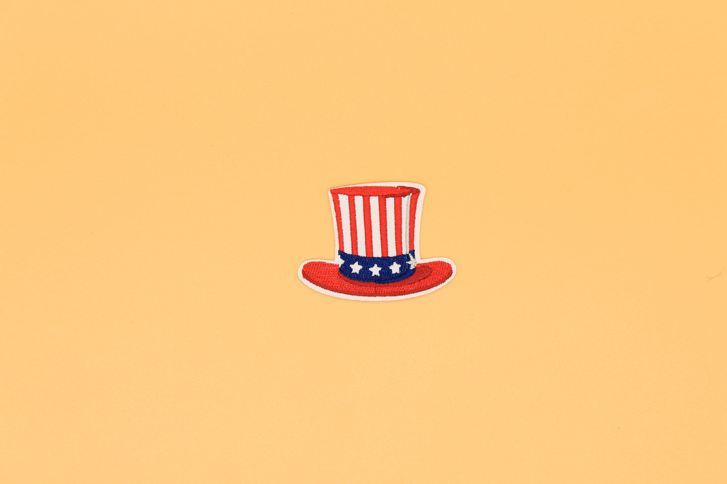 Uncle Sam Top Hat Patriotic Iron-On Patch