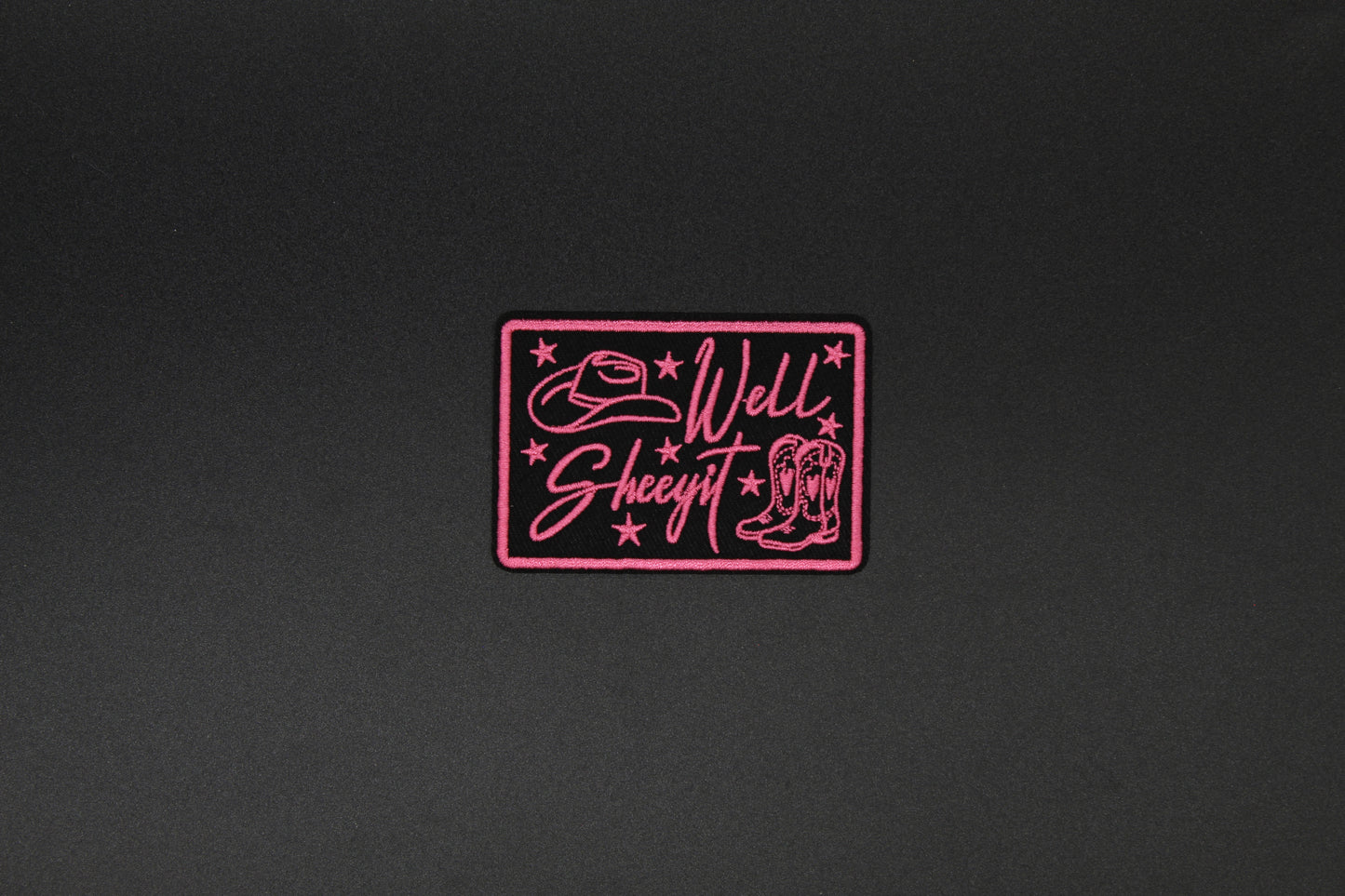 Well Sheeyt Cowgirl Embroidered Iron-On Patch