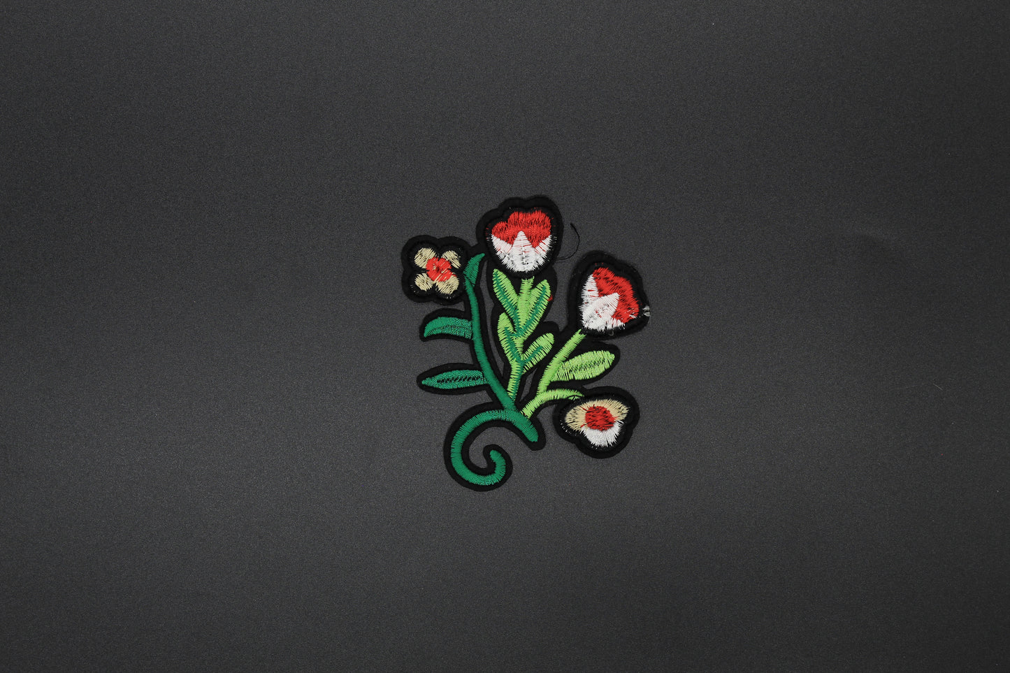 Retro Tulip Floral Embroidered Iron-On Patch