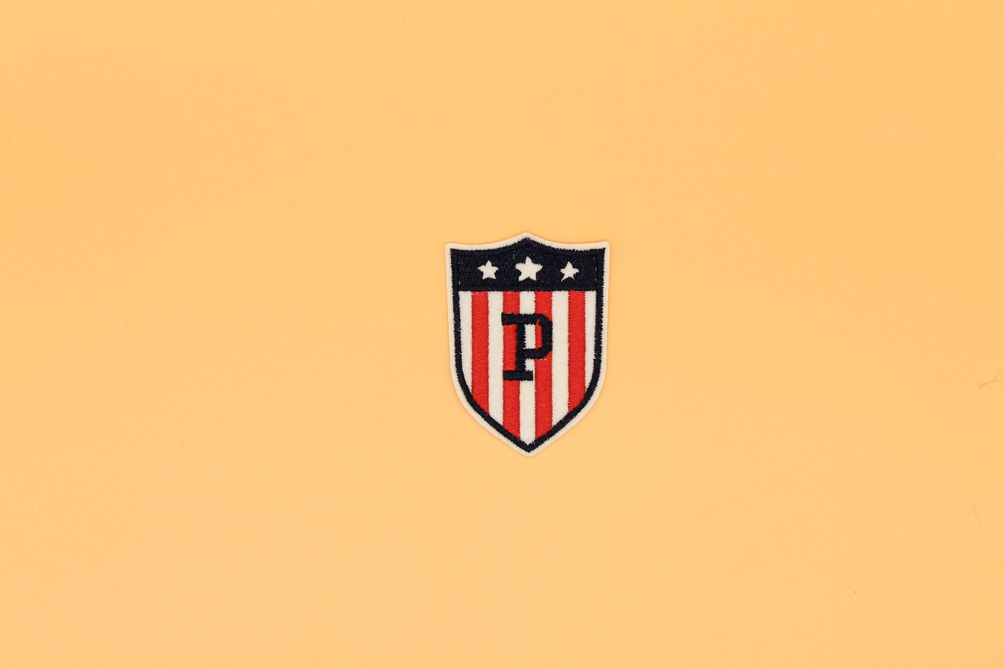 Patriotic Shield “P” Iron-On Patch