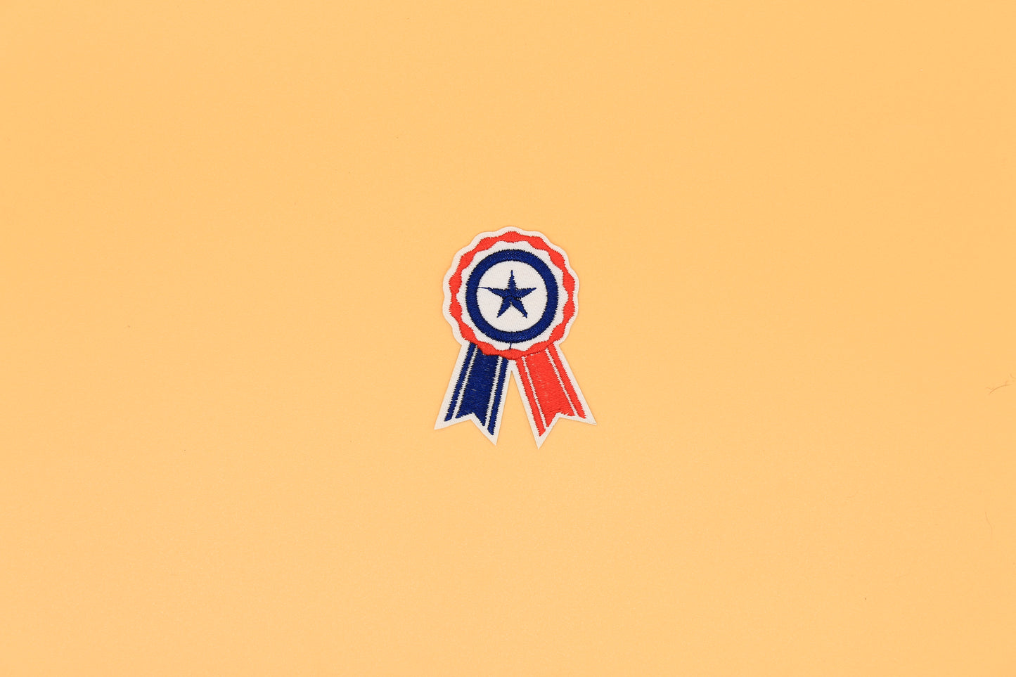 Classic Patriotic Rosette Ribbon Iron-On Patch