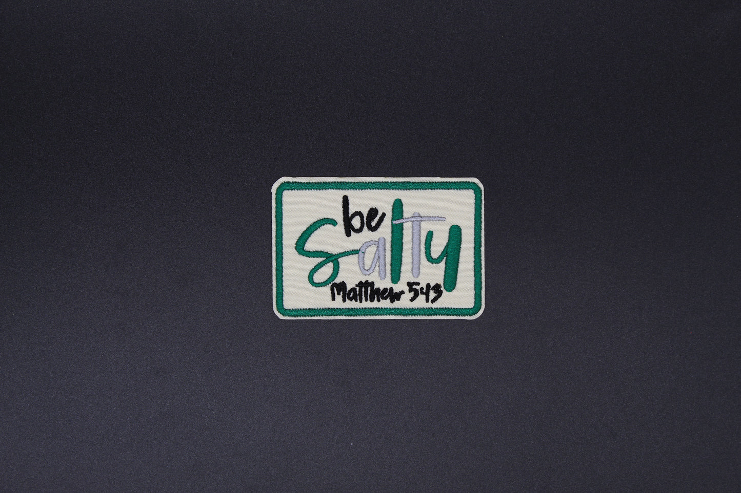 Be Salty Matthew 5:13 Embroidered Iron-On Patch