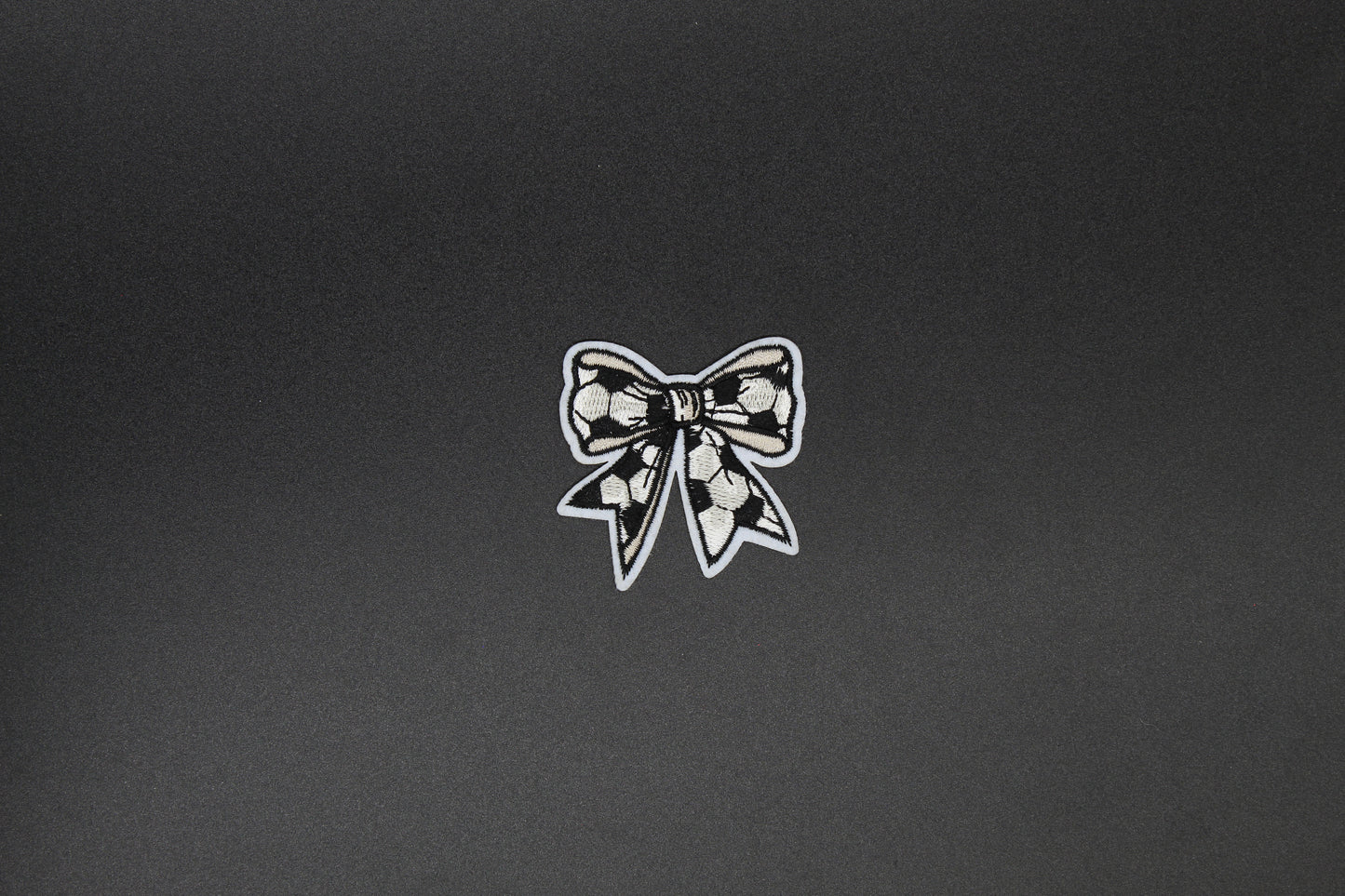 Soccer Bow Iron-On Patch