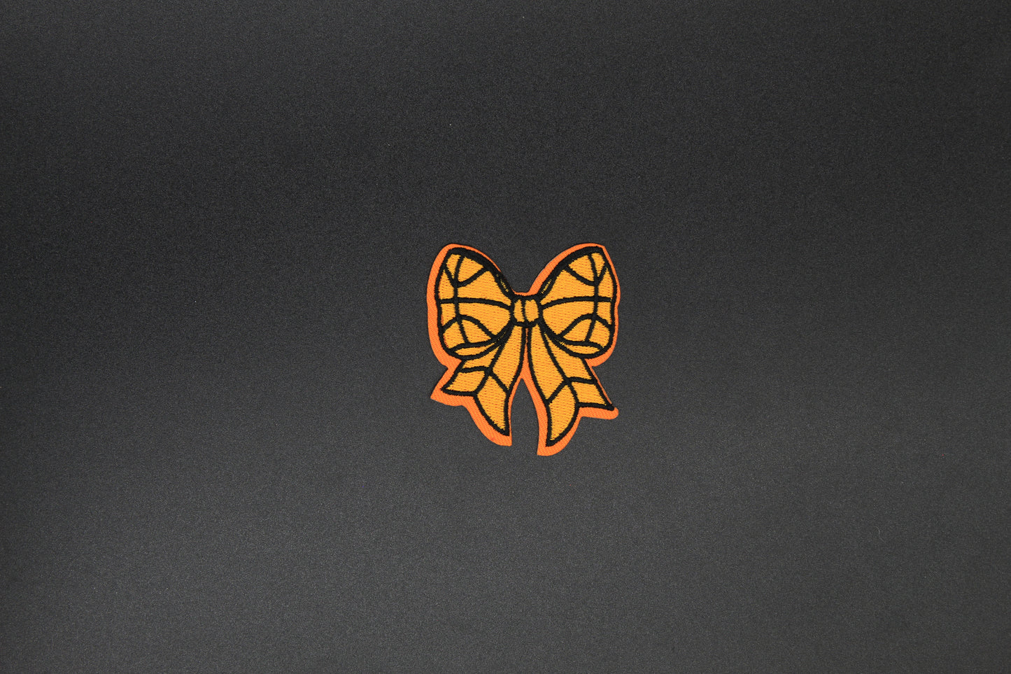 Basketball Print Bow Iron-On Patch