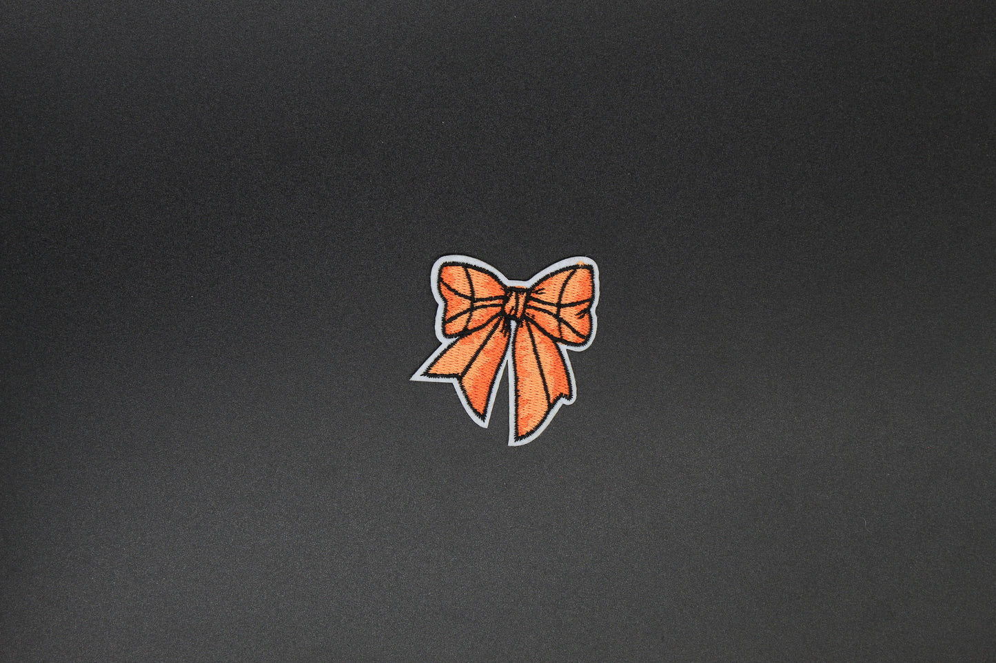 Basketball Print Bow Iron-On Patch