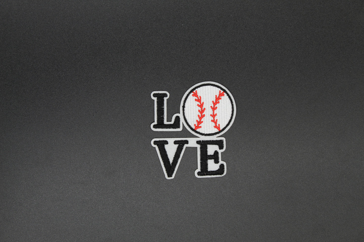 Love Baseball Iron-On Patch