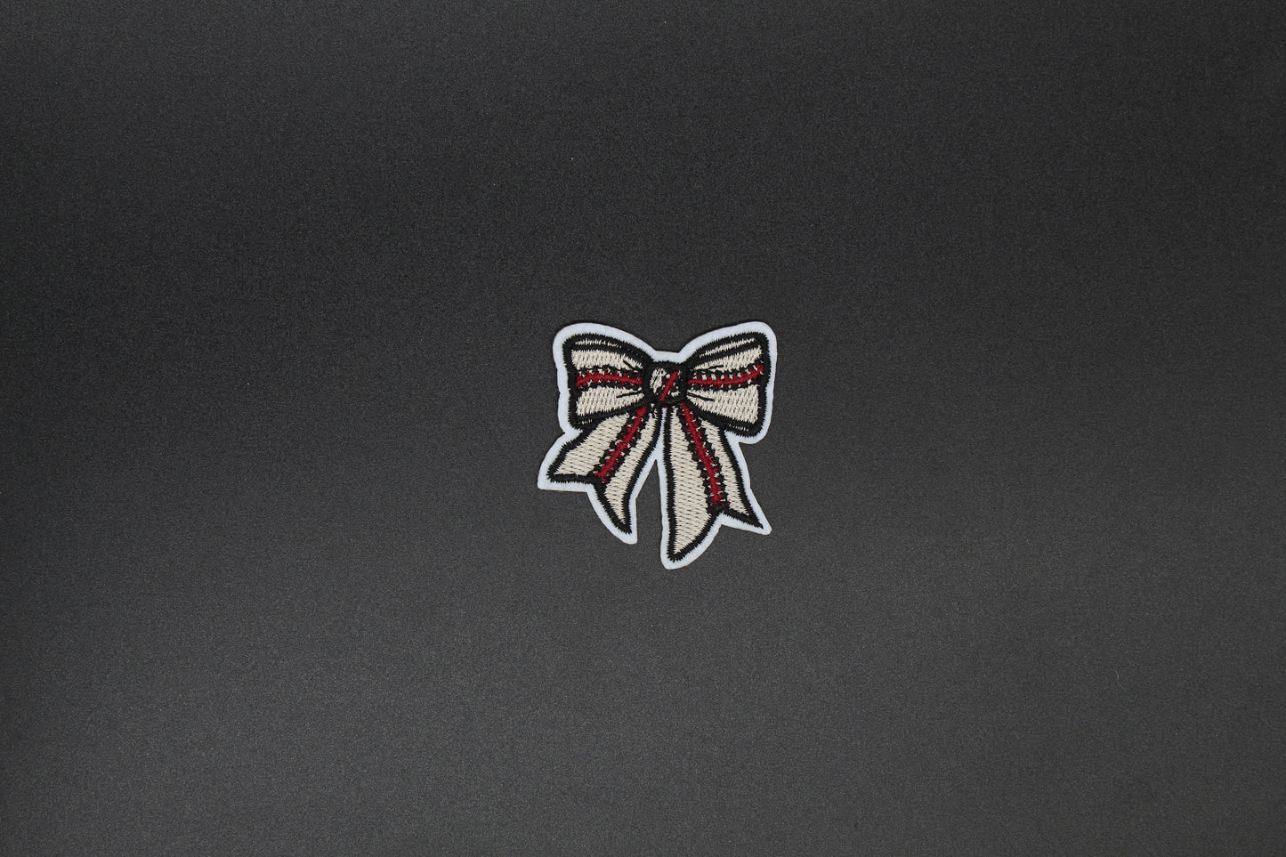 Baseball Stitch Bow Iron-On Patch