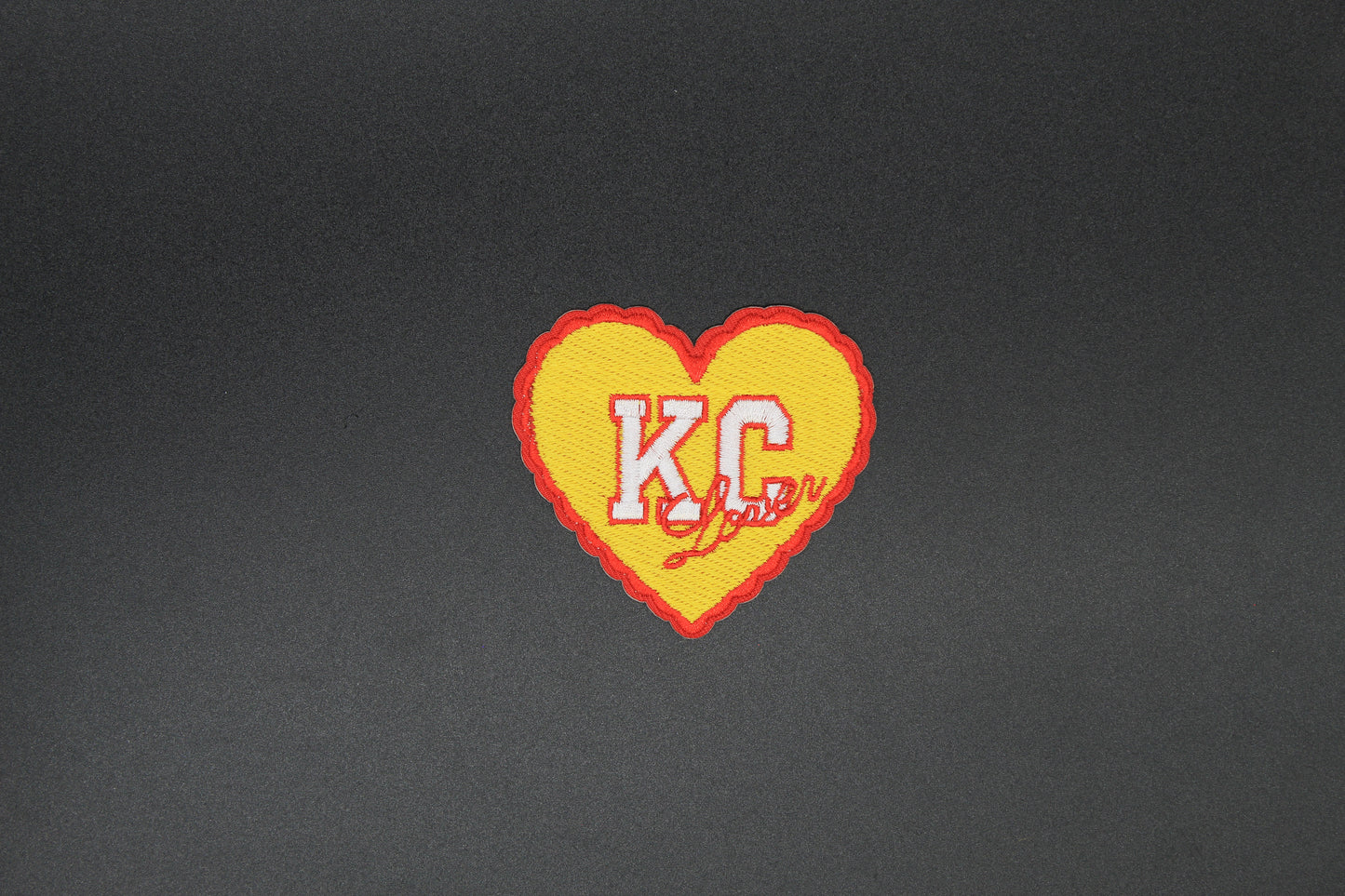 KC Lover Heart Iron-On Patch