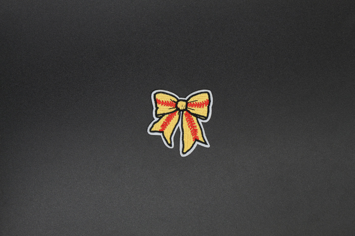 Softball Bow Iron-On Patch