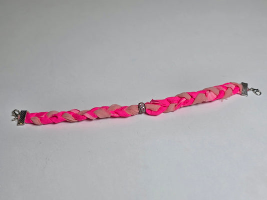 Neon Blush Hat Chain – Braided Pink Western Hat Accessory