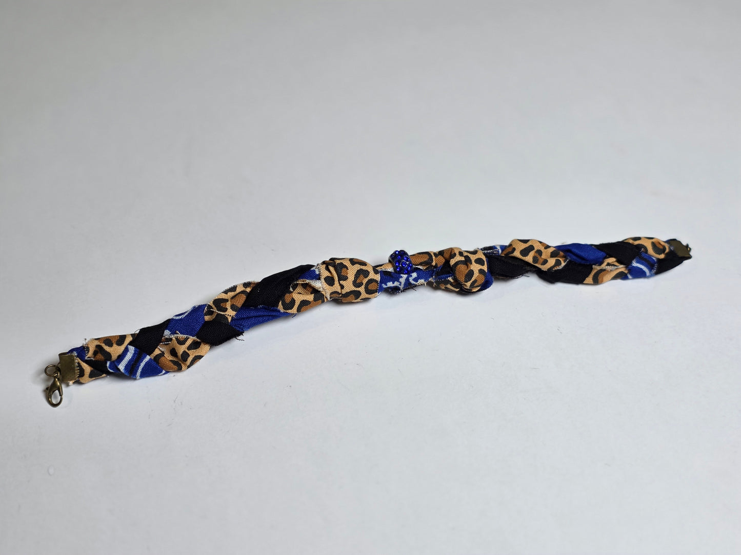 Midnight Safari Hat Chain – Leopard Print Braided Western Hat Accessory