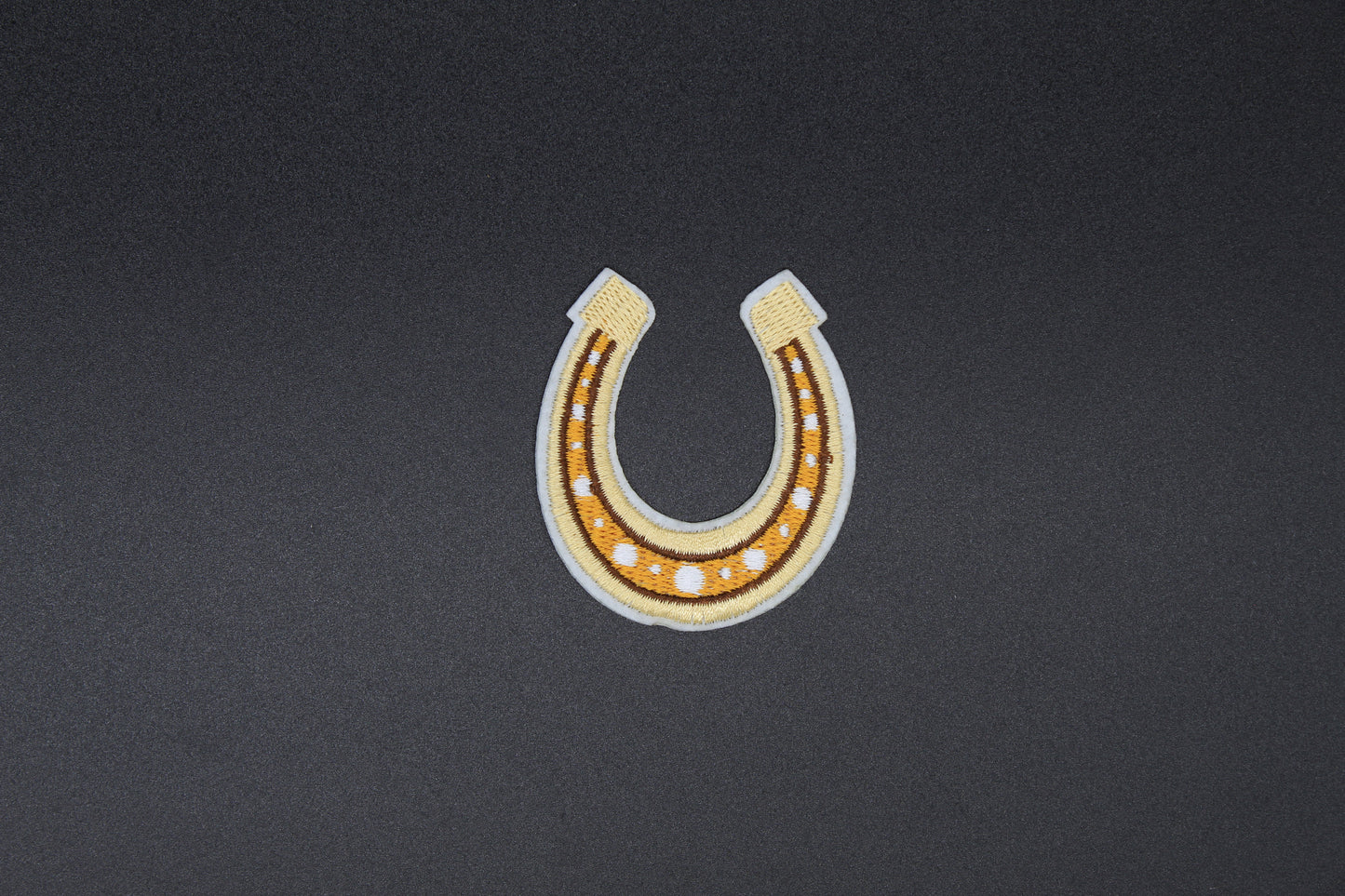 Golden Lucky Horseshoe Western Iron-On Patch