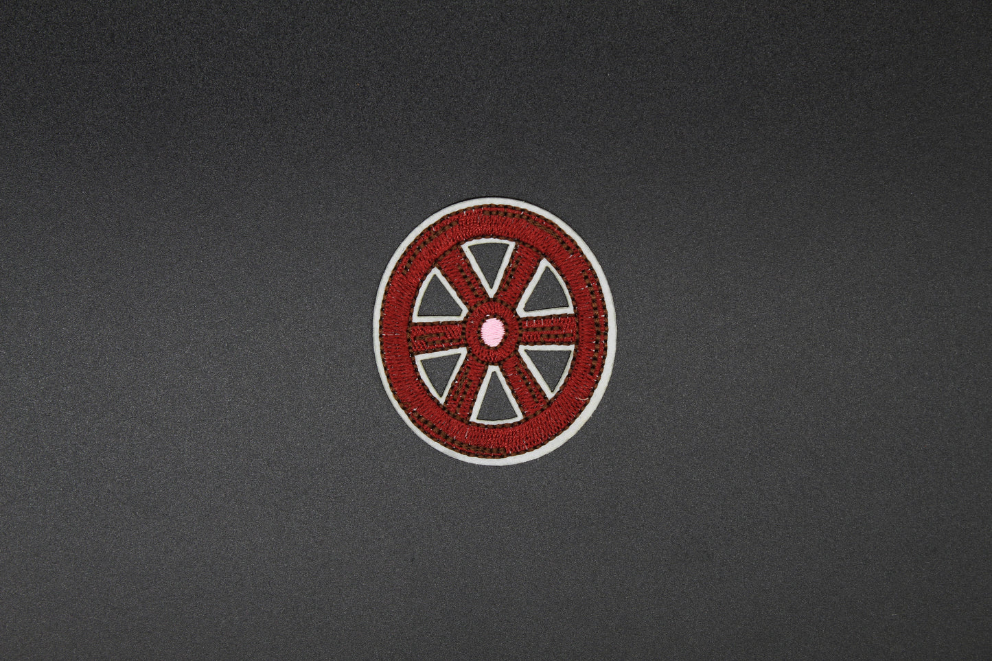 Vintage Wagon Wheel Western Iron-On Patch