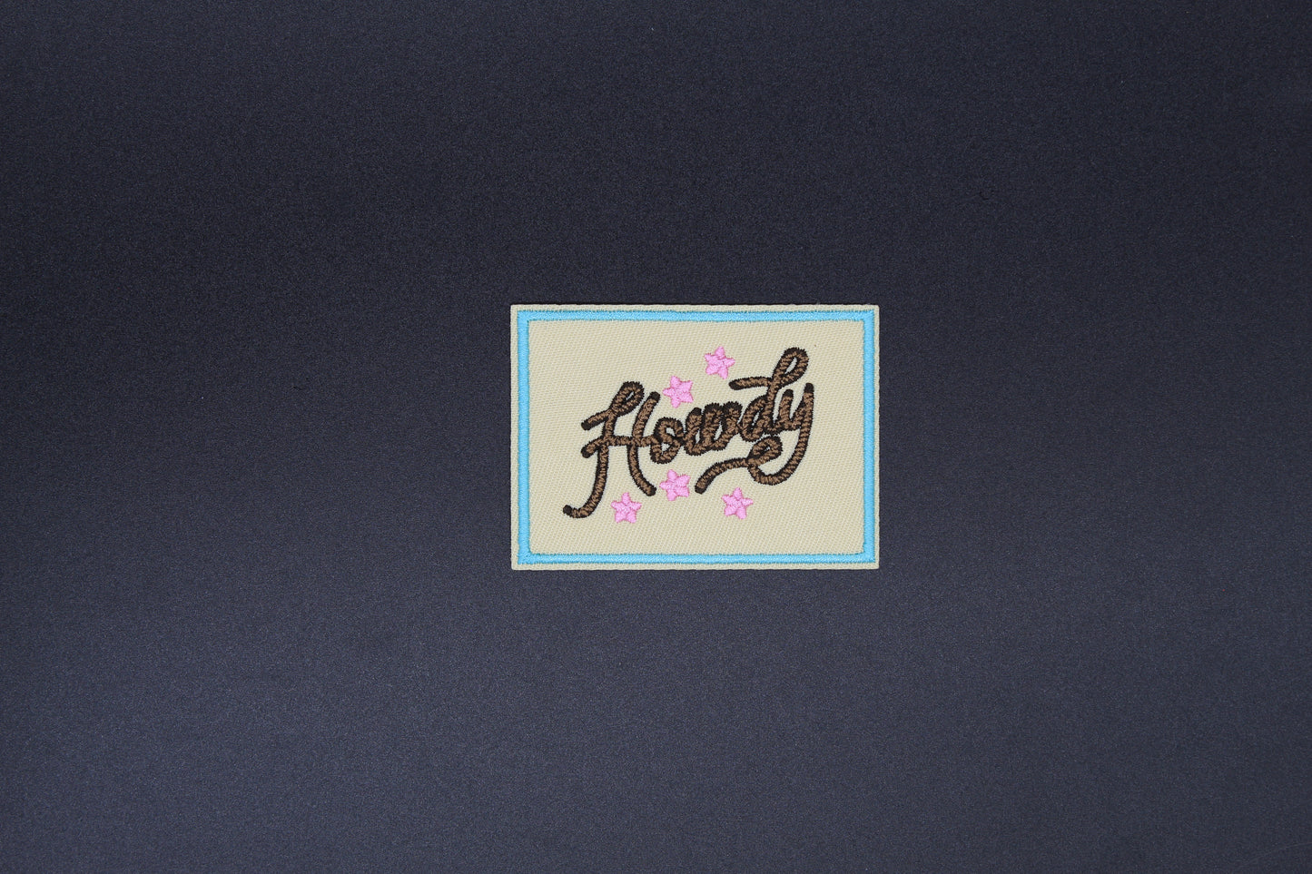 Howdy Western Script Iron-On Patch